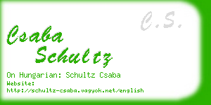 csaba schultz business card